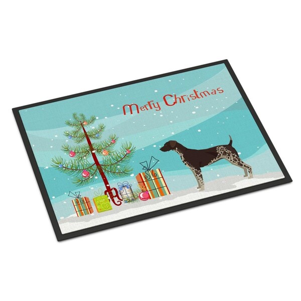 Carolines Treasures 18 x 27 in. German Shorthaired Pointer Christmas Tree Indoor or Outdoor Mat CK3541MAT - main